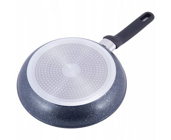 Сковорода О28 см із покриттям чорний мармур Kamille (5390MR), Колір: чорний, Тип: сковорода, Форма: кругла, Діаметр (см): 28, зображення 2