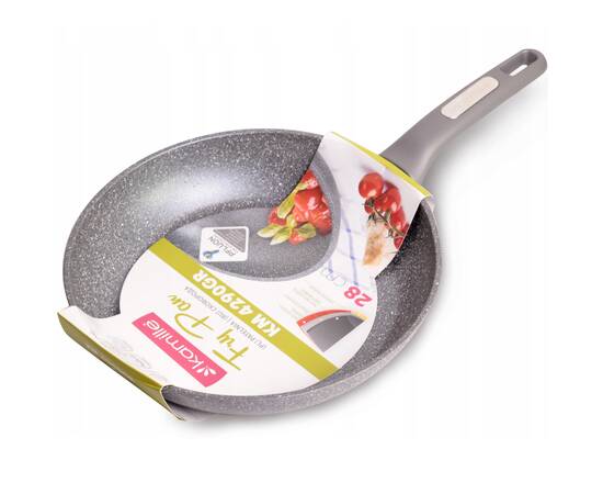 Сковорода О28 см с гранитным покрытием Kamille (4290GR), Цвет: серый, Тип: сковорода, Форма: круглая, Диаметр (см): 28, изображение 2