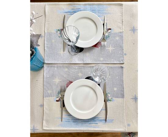 Серветка-підкладка під тарілку Сніговики-витівники 37х49 LiMaSo (RUNNER1062-49), Тип: серветки, Основний колір: червоний, Форма скатертини: прямокутна, Розмір: 37x49, зображення 5