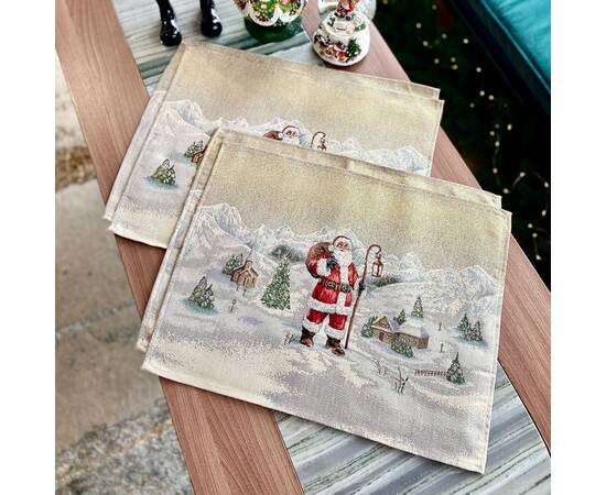 Серветка-підкладка під тарілку Зоряне сяйво 37х49 LiMaSo (RUNNER974-49), Тип: салфетки, Цвет: красный, Форма скатерти: прямоугольная, Размер: 37x49, изображение 2