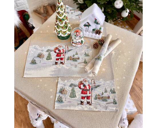 Серветка-підкладка під тарілку Зоряне сяйво 37х49 LiMaSo (RUNNER974-49), Тип: салфетки, Цвет: красный, Форма скатерти: прямоугольная, Размер: 37x49, изображение 3