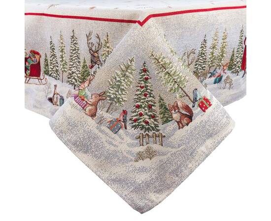 Скатертина гобеленова Гостинці санти 137х280 LiMaSo (RUNNER1067-280)