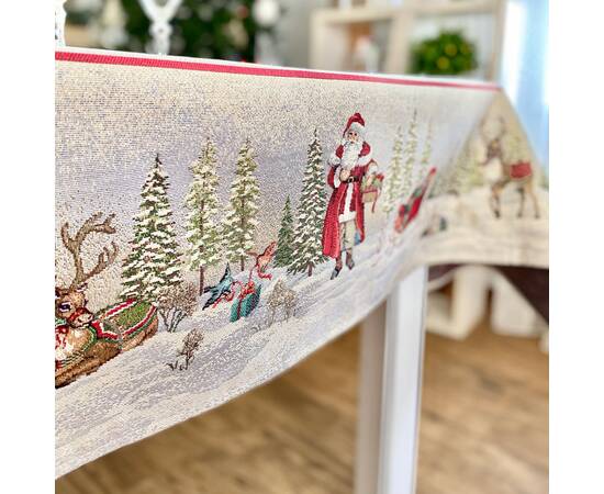 Скатертина гобеленова Гостинці санти 137х280 LiMaSo (RUNNER1067-280)