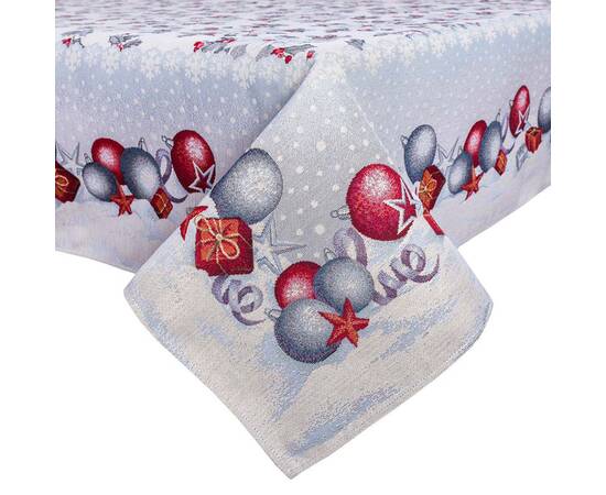 Скатертина гобеленова Квітчасте Різдво 137х180 LiMaSo (RUNNER904-180), Тип: скатерти, Цвет: голубой, Форма скатерти: прямоугольная, Размер: 137x180, изображение 2