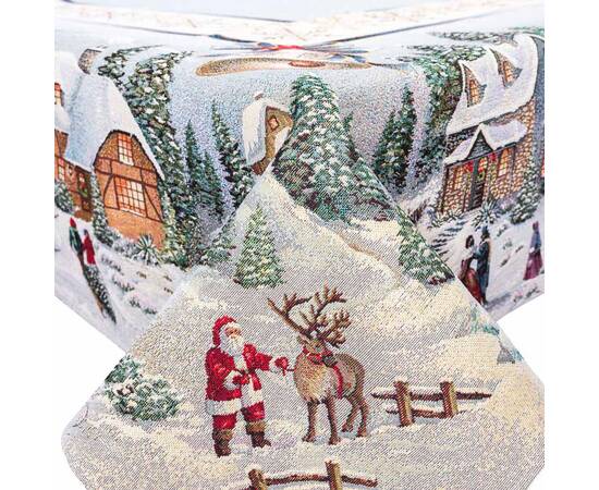 Скатертина гобеленова Різдво в Карпатах 137х280 LiMaSo (RUNNER723-280)