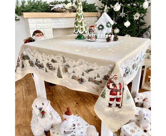 Скатертина гобеленова Зоряне сяйво 137х280 LiMaSo (RUNNER974-280), Тип: скатертини, Основний колір: зелений, Форма скатертини: прямокутна, Розмір: 137x280, зображення 4