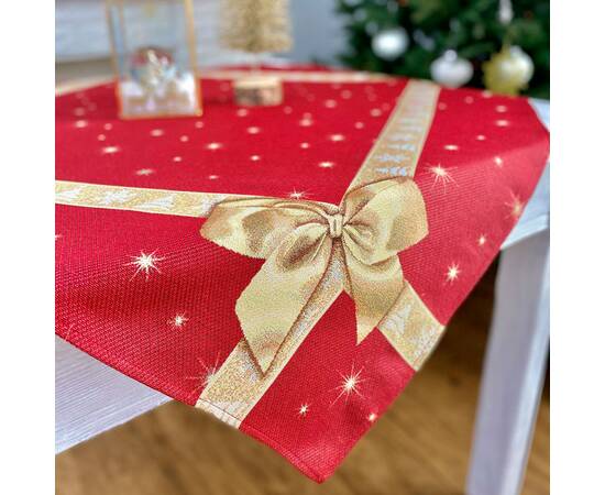 Скатертина гобеленова Подарункова 97х100 LiMaSo (RUNNER671-100 (золотий люрекс))