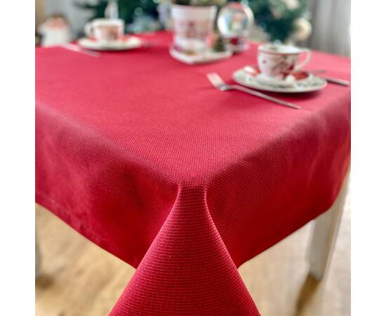 Скатертина гобеленова Червона 137х280 LiMaSo (EDEN671P-280), Тип: скатерти, Цвет: красный, Форма скатерти: прямоугольная, Размер: 137x280, изображение 6