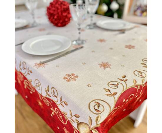 Скатертина гобеленова Новорічне диво 137х280 LiMaSo (RUNNER670-280)