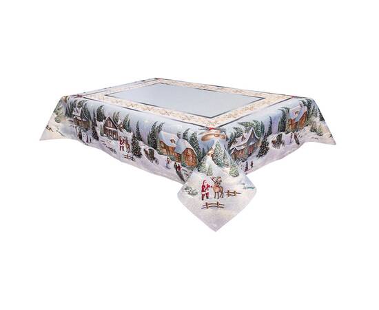 Скатертина гобеленова Різдво в Карпатах 137х280 LiMaSo (RUNNER723-280)