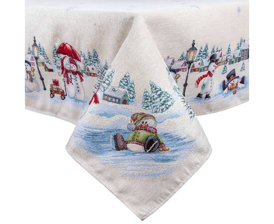 Скатертина гобеленова Сніговики-витівники 137х240 LiMaSo (RUNNER1062-240)