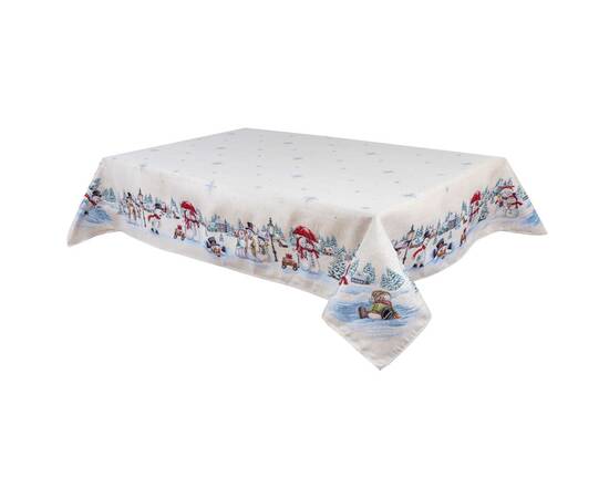 Скатертина гобеленова Сніговики-витівники 137х137 LiMaSo (RUNNER1062-137)