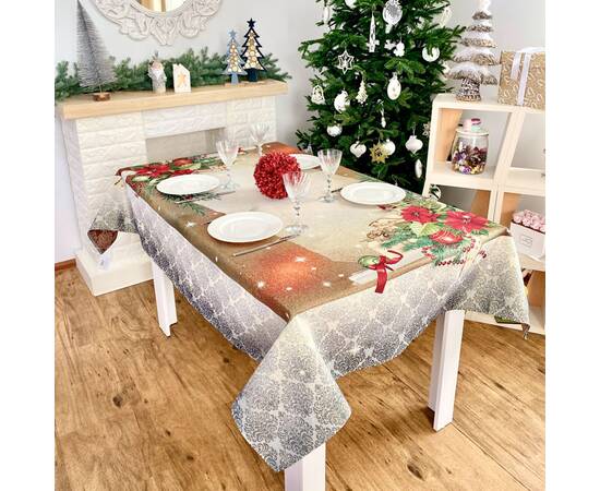 Скатертина гобеленова Святкова листівка 137х300 LiMaSo (RUNNER334G-300)