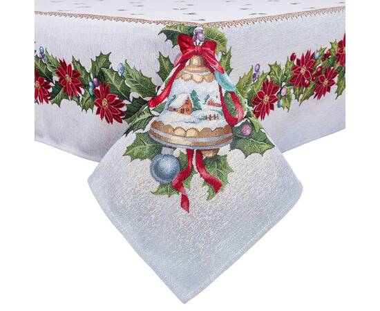 Скатертина гобеленова Різдвяна зірка 137х137 LiMaSo (RUNNER902-137), Тип: скатерти, Цвет: красный, Форма скатерти: квадратная, Размер: 137x137, изображение 2