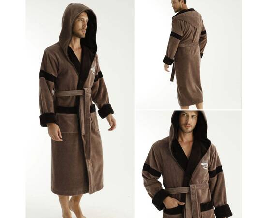 Халат NUSA чоловічий ns 1285 a. kahve (3xl), Колір: коричневий, Розмір: 3XL, зображення 2