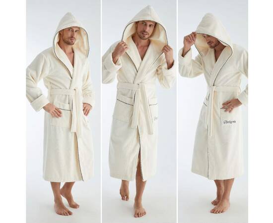 Халат NUSA мужской ns 1320 krem (3xl), Цвет: кремовый, Размер: 3XL, изображение 2