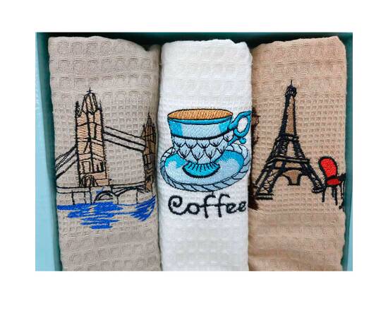 Кухонные вафельные полотенца 40x60 3шт. Zeron (17877), изображение 2