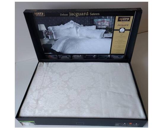 Комплект постельного белья Mays жаккард V14 CREAM Hunkar семейный