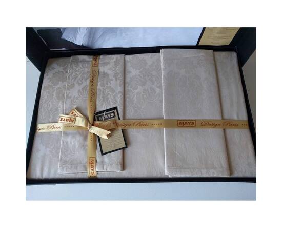 Комплект постельного белья Mays жаккард V 49 D. COFFE Hunkar семейный