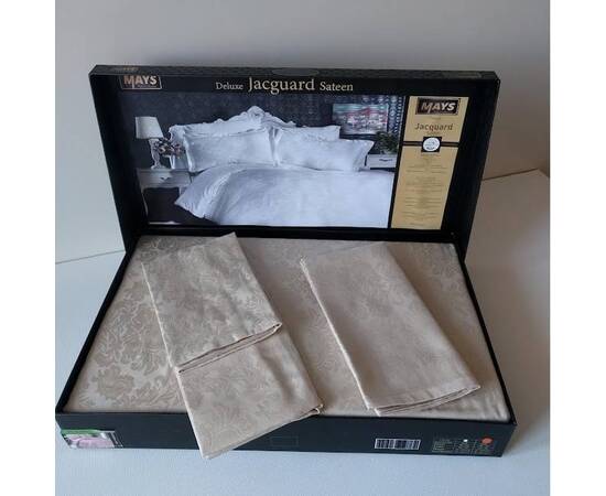 Комплект постельного белья Mays жаккард V35 Hunkar D.COFFE двуспальный Евро