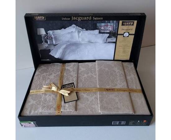 Комплект постельного белья Mays жаккард V35 Hunkar D.COFFE двуспальный Евро