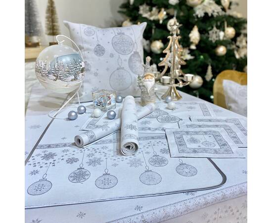 Серветка-підкладка під тарілку 17х18 LiMaSo (FS80-RUNNER015-17), Тип: сеты и подтарельники, Цвет: серебряный, Форма скатерти: квадратная, Размер: 17x18, изображение 2