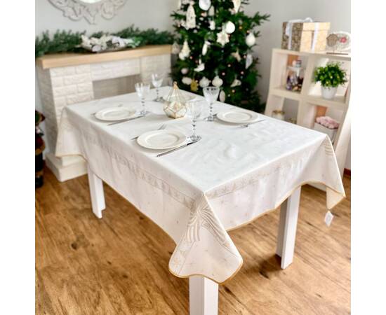 Скатертина 97х100 LiMaSo (FG02-RUNNER027-100 (золотий лю), Тип: скатерти, Цвет: золотой, Форма скатерти: квадратная, Размер: 97x100