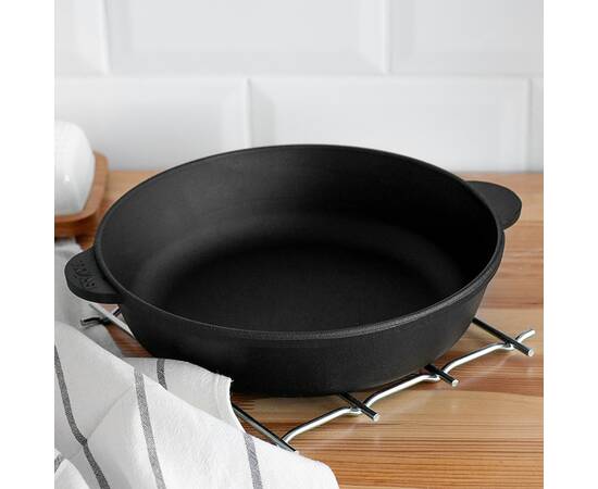 Сковорода чугунная 300х60 мм Monolith Brizoll (M3060U), Цвет: черный, Тип: сковорода, Форма: круглая, Диаметр (см): 30