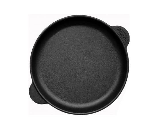Сковорода чавунна порційна 160х25 мм Brizoll (H1625), Колір: чорний, Тип: сковорода порційна, Форма: кругла, Діаметр (см): 16, зображення 2