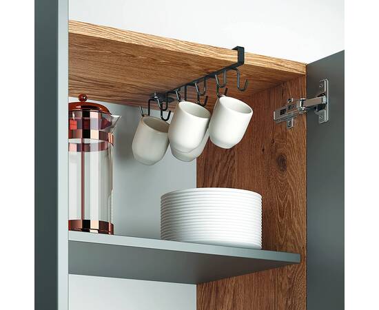 Тримач для кухонного приладдя 6х25х6 см чорний MY-HOOKS LAVA METALTEX (361130), зображення 3