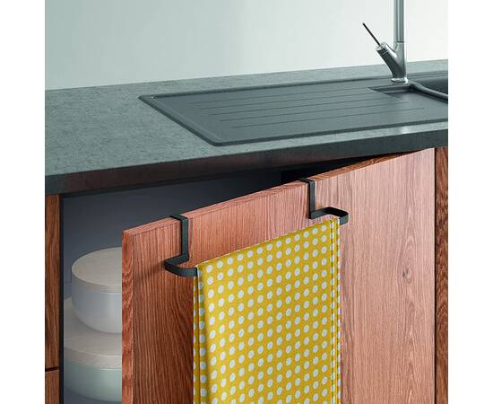 Держатель для кухонного рушника 30х8х5 см черный GALILEO LAVA METALTEX (352604)