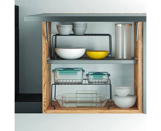 Набор из двух полок 33х23х13 см черные LEVEL-2 LAVA METALTEX (361306), изображение 3