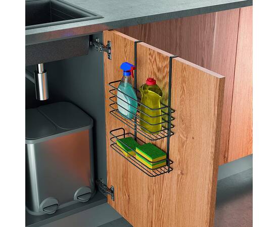 Подставка подвесная 2-ох секционная 26х12х36 см черная GALILEO LAVA METALTEX (352612), изображение 3