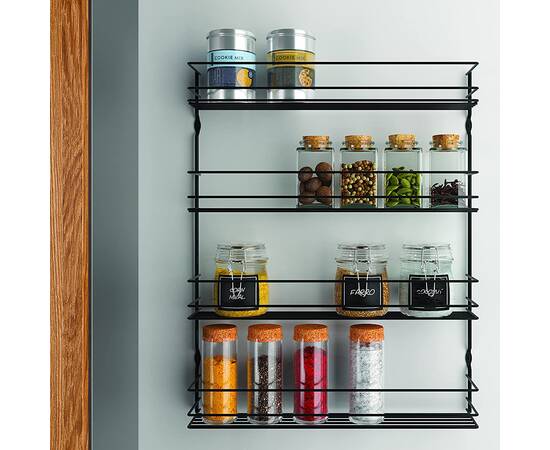 Подставка подвесная 2-х секционная 36х8х45 см черная PEPITO4 LAVA METALTEX (361434), изображение 2