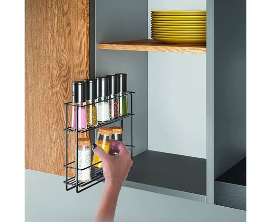 Полка высувная 6х28х22 см черная IN&OUT LAVA METALTEX (360850)