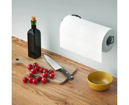 Тримач для паперового рушника 30х10х3 см чорний PAPIRO LAVA METALTEX (361137), зображення 3