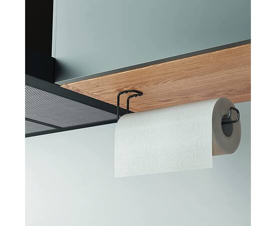 Тримач для паперового рушника 30х10х3 см чорний PAPIRO LAVA METALTEX (361137), зображення 4