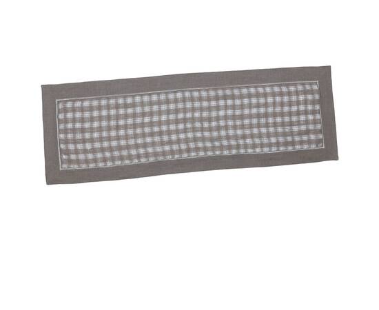 Наперон лляний 45х140 LiMaSo (NPLB24D2-45), Тип: дорожки (раннеры), Цвет: серый, Форма скатерти: прямоугольная, Размер: 45x140, изображение 2