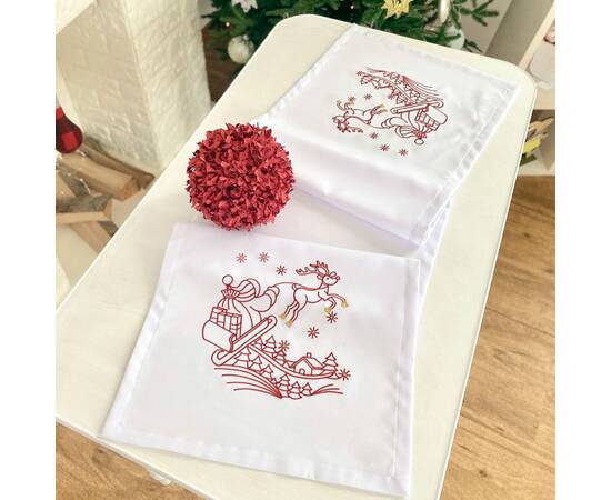 Наперон вишиваний новорічний 40x140 LiMaSo (NPV014-40), изображение 4