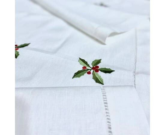 Наперон вишивання Різдвяний венок 40х160 LiMaSo (NPV16), Тип: доріжки (раннери), Основний колір: білий, Форма скатертини: прямокутна, Розмір: 40x160, зображення 5