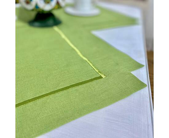 Серветка лляна 40x40 LiMaSo (SRLB22-40), Тип: салфетки, Цвет: салатовый, Форма скатерти: квадратная, Размер: 40x40, изображение 3