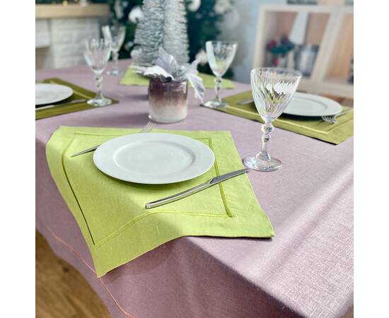 Серветка лляна 40x40 LiMaSo (SRLB22-40), Тип: салфетки, Цвет: салатовый, Форма скатерти: квадратная, Размер: 40x40, изображение 4