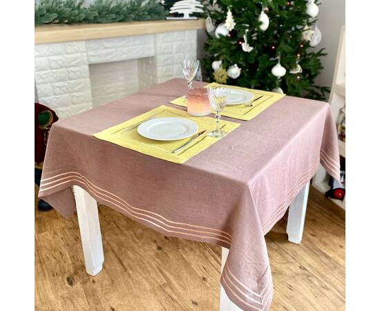 Серветка лляна 40x40 LiMaSo (SRLB25-40), Тип: салфетки, Цвет: желтый, Форма скатерти: квадратная, Размер: 40x40, изображение 5