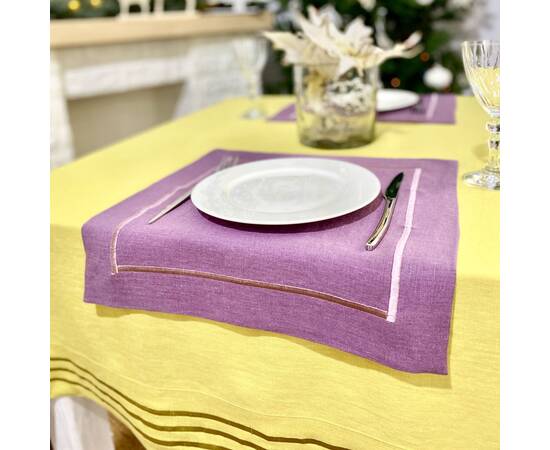 Серветка лляна 40x40 LiMaSo (SRLB28-40), Тип: салфетки, Цвет: сиреневый, Форма скатерти: квадратная, Размер: 40x40, изображение 6