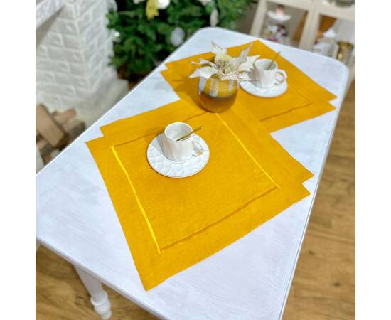 Серветка лляна 40x40 LiMaSo (SRLB29-40), Тип: салфетки, Цвет: оранжевый, Форма скатерти: квадратная, Размер: 40x40, изображение 2