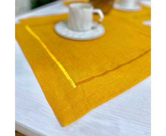 Серветка лляна 40x40 LiMaSo (SRLB29-40), Тип: салфетки, Цвет: оранжевый, Форма скатерти: квадратная, Размер: 40x40, изображение 3