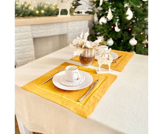 Серветка лляна 40x40 LiMaSo (SRLB29-40), Тип: салфетки, Цвет: оранжевый, Форма скатерти: квадратная, Размер: 40x40, изображение 4