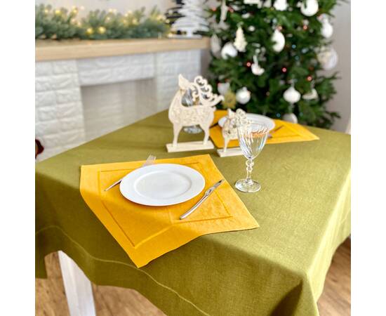 Серветка лляна 40x40 LiMaSo (SRLB29-40), Тип: салфетки, Цвет: оранжевый, Форма скатерти: квадратная, Размер: 40x40, изображение 6