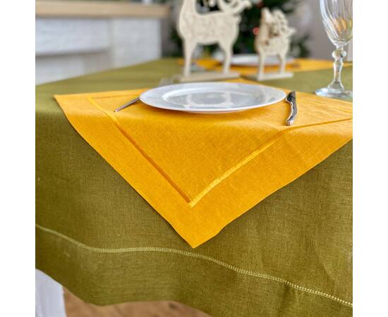 Серветка лляна 40x40 LiMaSo (SRLB29-40), Тип: салфетки, Цвет: оранжевый, Форма скатерти: квадратная, Размер: 40x40, изображение 7