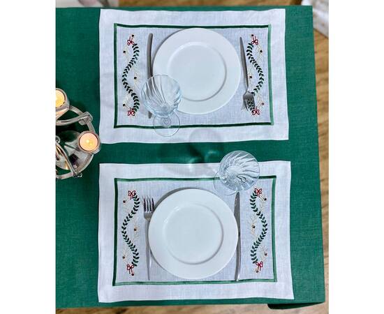 Серветка лляна 34x48 LiMaSo (SRLVB18), Тип: салфетки, Цвет: зеленый, Форма скатерти: прямоугольная, Размер: 34x48, изображение 4